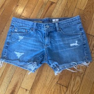 AG ripped jean shorts